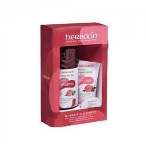 Herbacin 小甘菊野玫瑰套装 (野玫瑰沐浴露500ml+野玫瑰护手霜75ml+野玫瑰护手霜20ml)