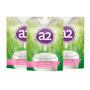 【新西兰直邮：顺丰发货】A2脱脂奶粉成人速溶高钙牛奶粉 1kg 6袋/箱 (保质期: 2027年3月）