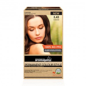 Aromaganic 5.43 纯天然染发膏染发剂 5.43度 铜金色