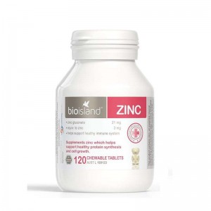 Bio Island 婴幼儿童补锌咀嚼片 宝宝锌120粒