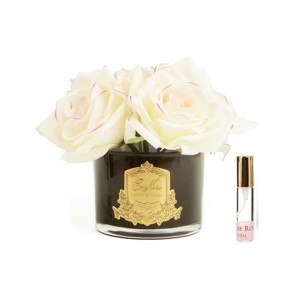Cote Noire  5支永生花玫瑰香薰黑罐（白色粉边）