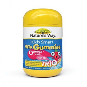 Nature's Way 佳思敏 澳洲版鱼油儿童果味软糖60粒 (欧米伽3+鱼油)
