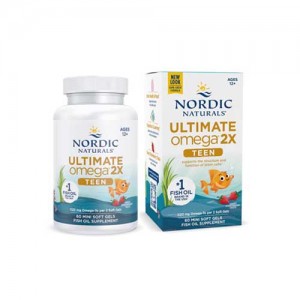 Nordic Natural 挪威小鱼青少年终极鱼油双倍版胶囊 12-18岁 60粒 