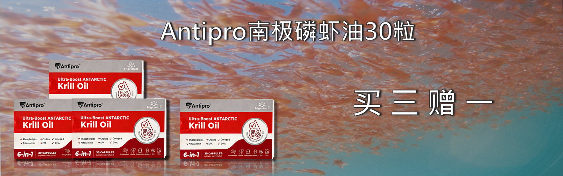 Antipro磷虾油买三赠一